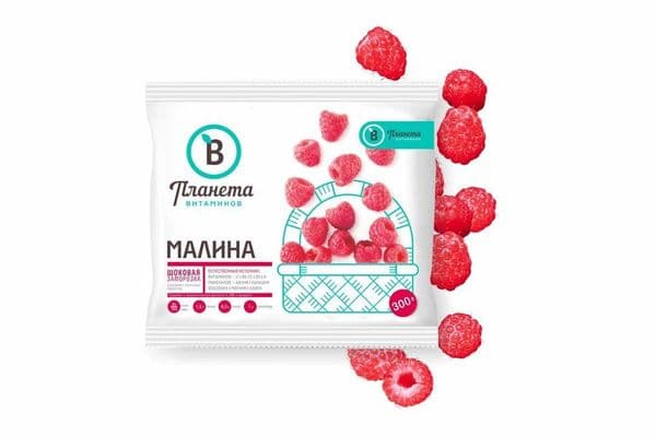 Ягода Малина 250гр Планета Витам/20