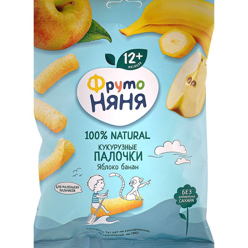 Кукурузные палочки 20г яблоко банан Фрутоняня