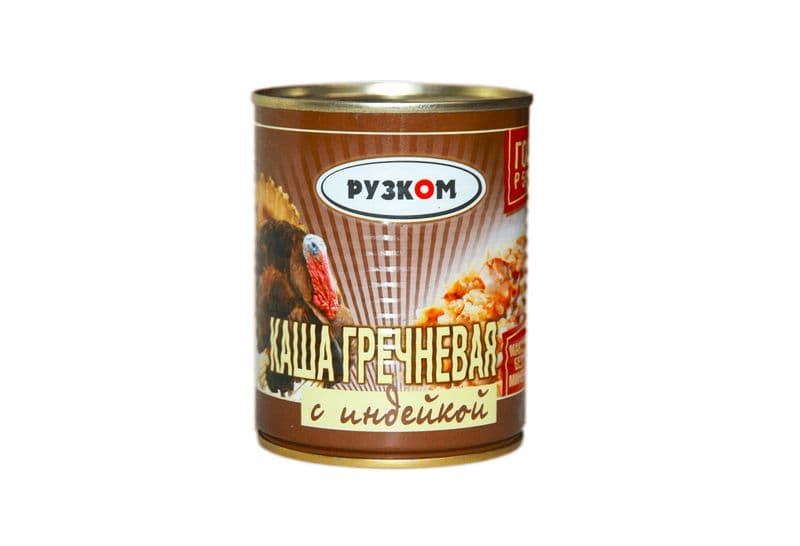 Каша гречневая с индейкой 338г ж/б Рузком