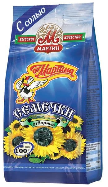 Семечки жареные от Мартина 100г соленые