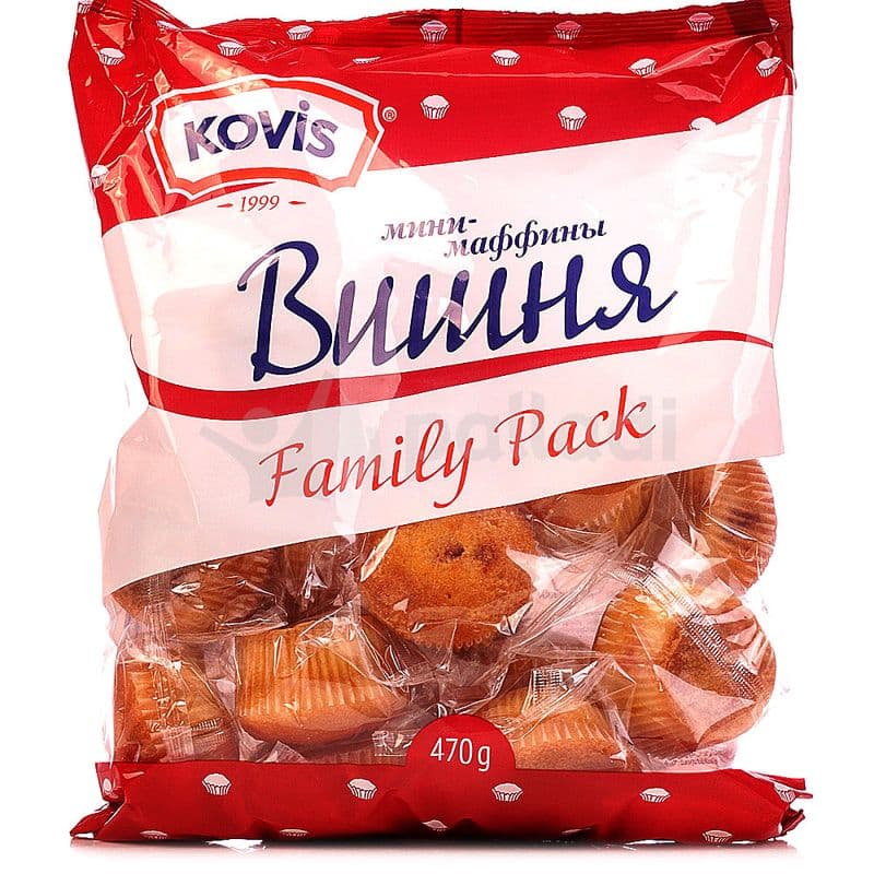 Маффины мини Ковис 470г Вишня