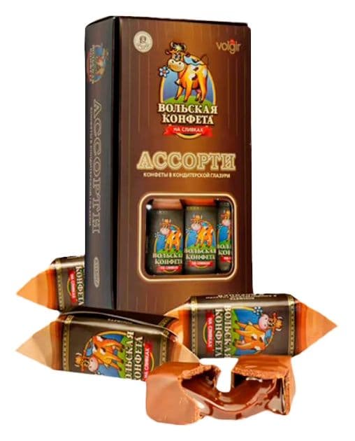 Конфеты Молочная коровка ассорти вес Вольский кондитер