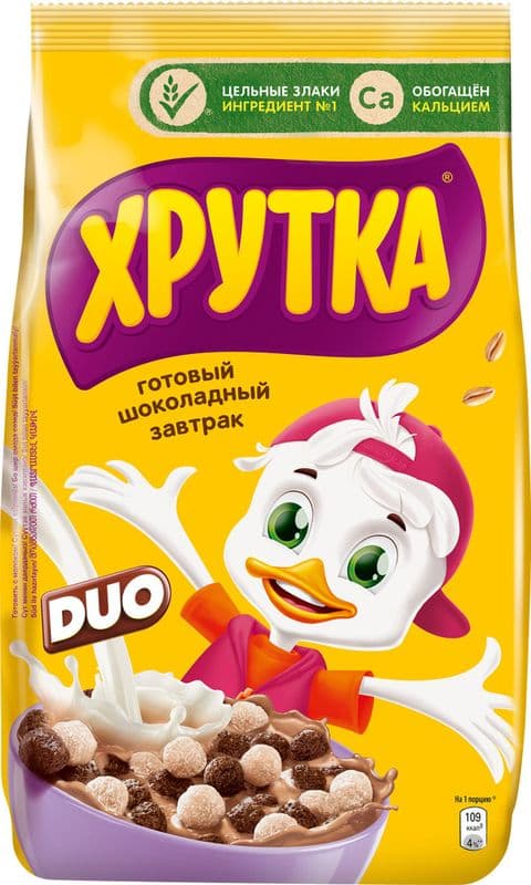 Готовый завтрак Хрутка ДУО 460г м/у Нестле