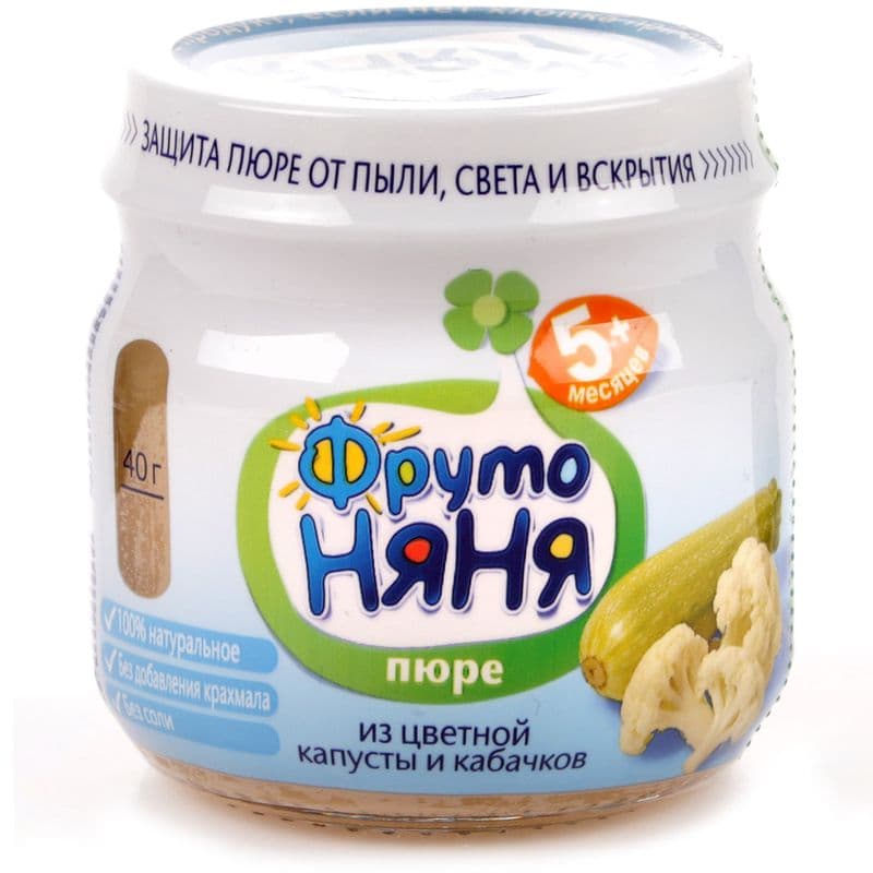Пюре ФрутоНяня цветная капуста 80г