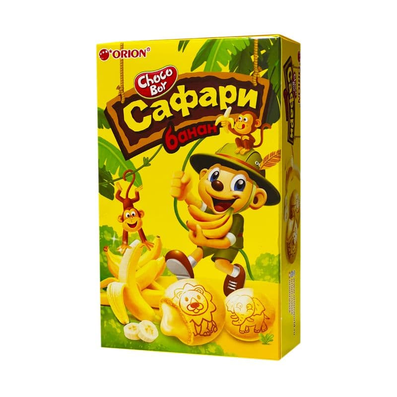 Печенье Чокобой 42г Сафари банан Орион