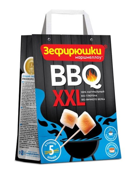 Зефир возд.Зефирюшки 200г XXL для барбекю Сладкая Сказка