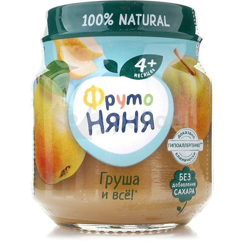 Пюре ФрутоНяня груша натуральное 100г