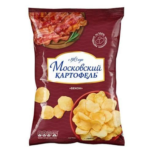 Чипсы Московский картофель 120г со вкусом бекона