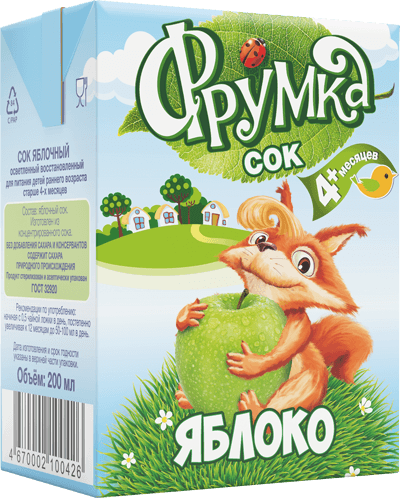 Сок Фрумка яблоко осветленный 0,2л*18