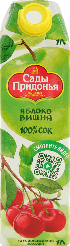 Сок Сады Придонья яблочно-вишневый осветл.восстановл.1л