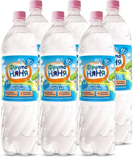 Детская питьевая вода Фрутоняня 1,5л