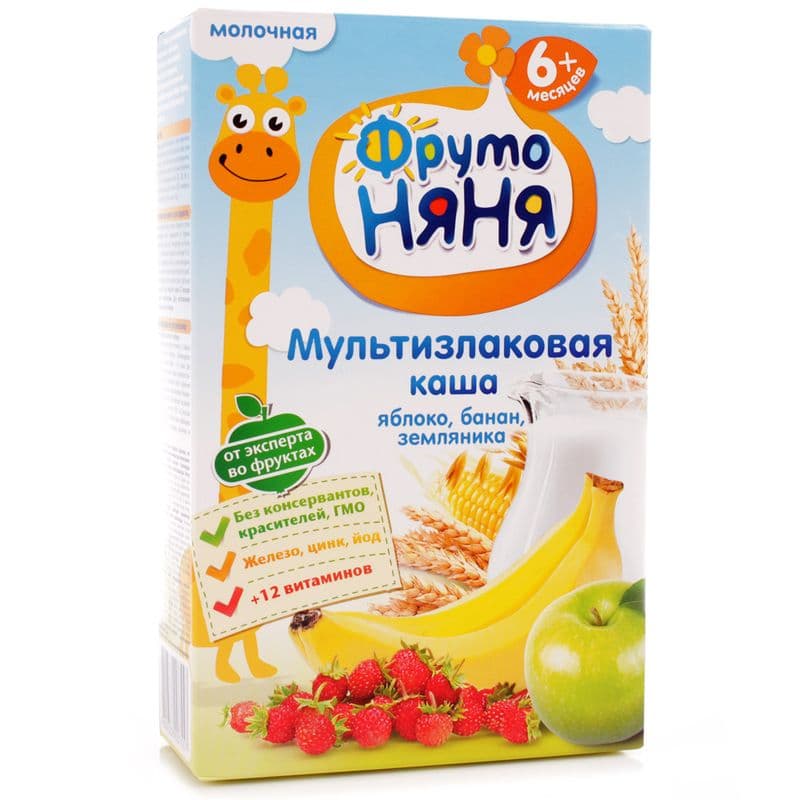 Кашка ФрутоНяня жидкая молочно злаковая 200г