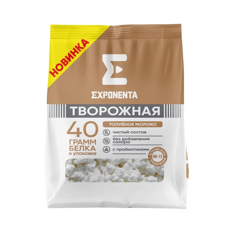 Продукт к.м.обезжир. с в.с. белка EXPONENTA творожная с бифид. ВВ-12 со вкусом вишня 250г