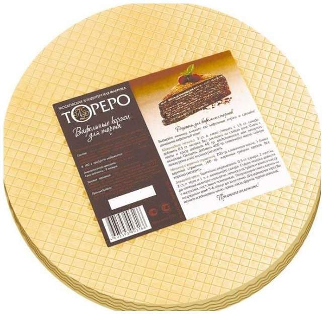 Коржи ваф.Тореро 120г круглые