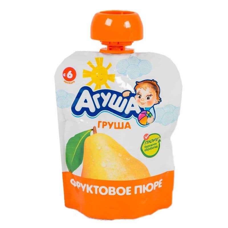 Пюре Агуша груша 90г дой-пак