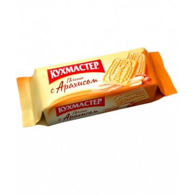 Печенье сахарное с Арахисом 170гр Кухмастер