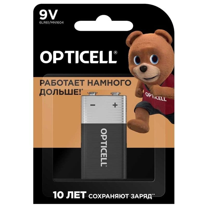 Батарейки Oптиселл  Basic 9V 1шт