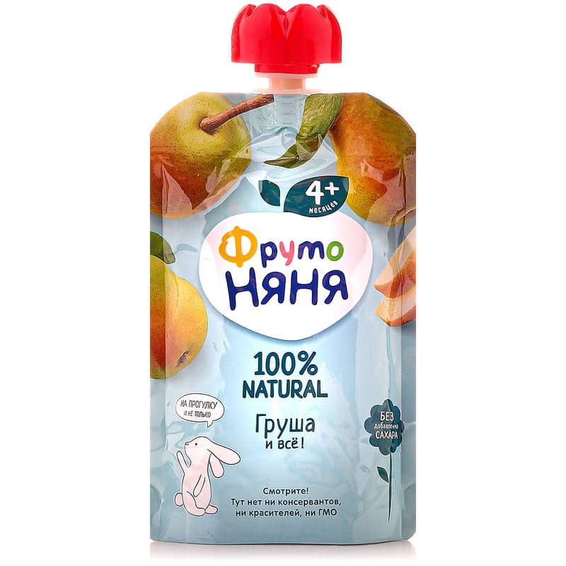 Пюре ФрутоНяня груша натуральное 90г