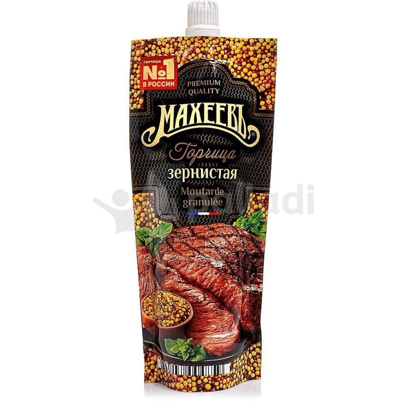 Горчица Зернистая 140г Махеев