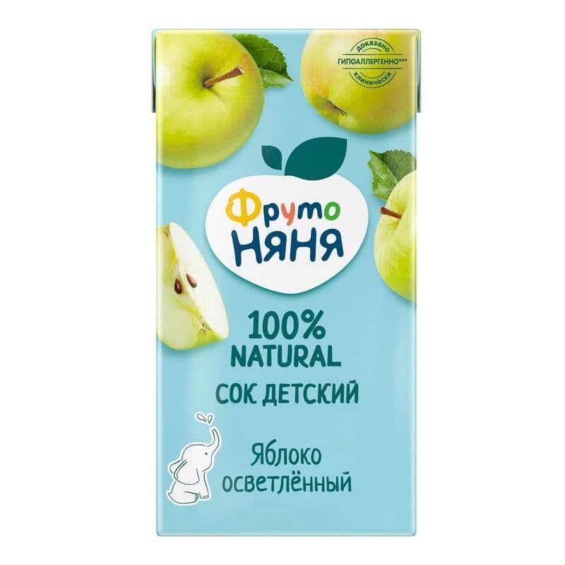 Сок ФрутоНяня яблоко осветленный без сахара 0,5л