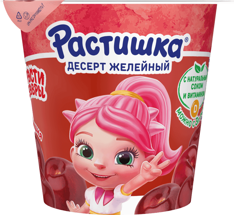 Растишка десерт желейный пастеризован.Вишня обогащ.вит.D3 100г