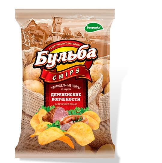 Чипсы Бульба Чипс 75г Деревенские копченности