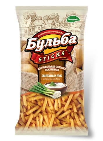 Соломка Бульба Стикс 75г Сметана и лук