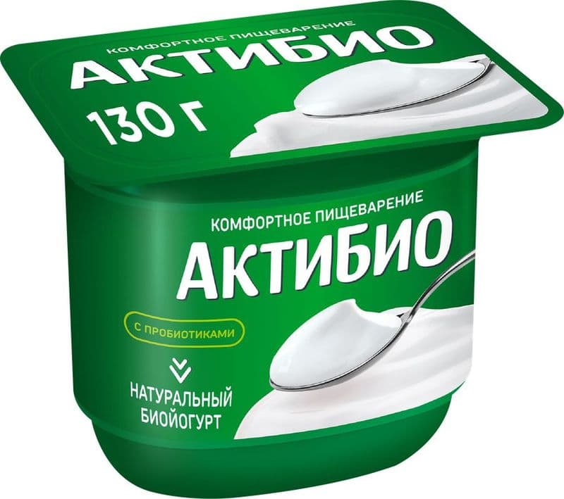 АктиБио Биойогурт обогощ.натуральный 3,5% 130г