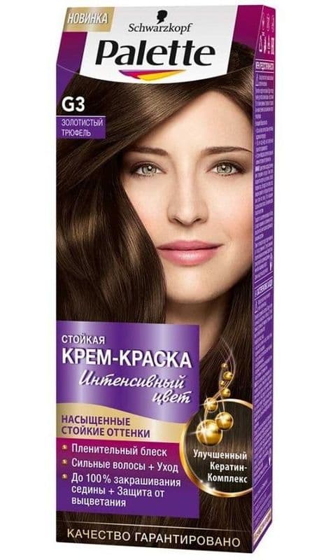 ПАЛЕТТЕ краска для вол.G3 "Пудровое искушение" Золотистый трюфель