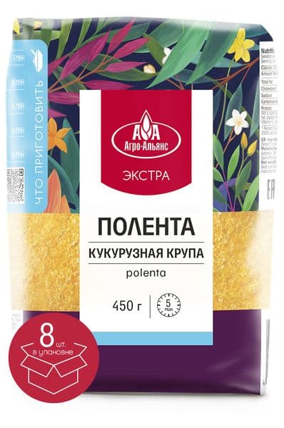 Крупа Кукурузная полента 450г Агро-Альянс Экстра