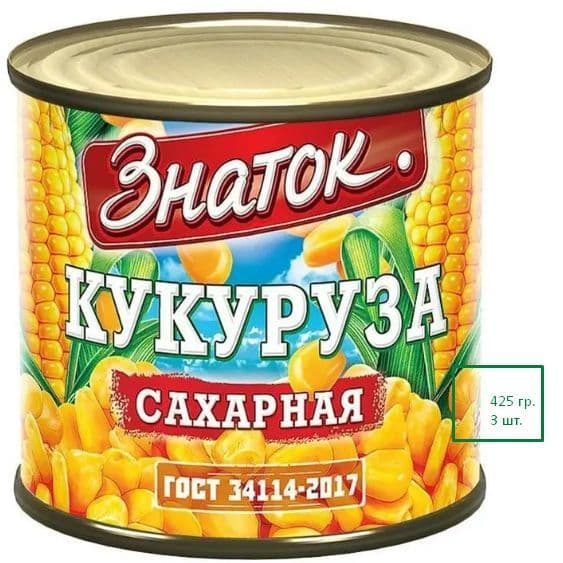 Кукуруза Знаток сладкая 425г ж/б