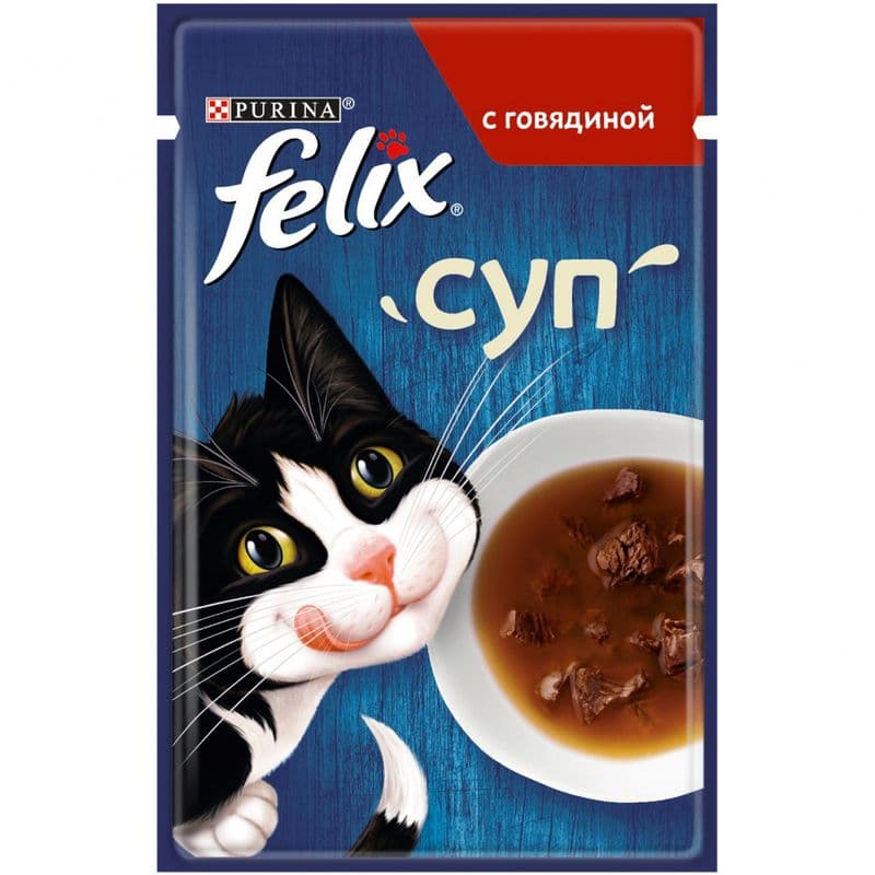 Феликс д/кошек суп говядина 48г*36
