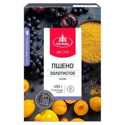 Крупа Пшено вар.пак. 80г*5пак Агро-Альянс