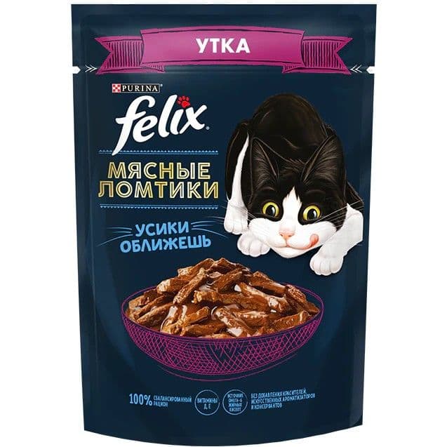 Феликс д/кошек ломтики утки 75г*26