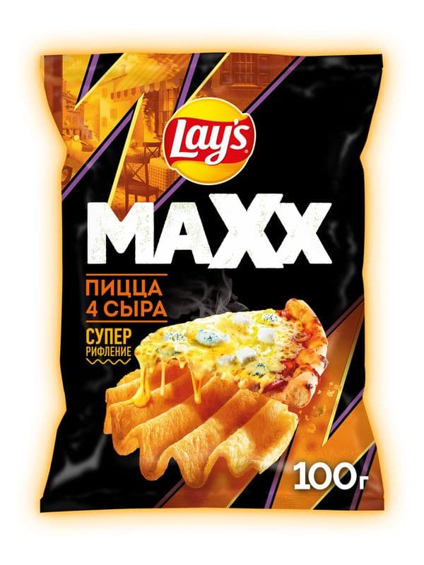 Чипсы Лэйс МАХХ 100г Пицца 4 сыра
