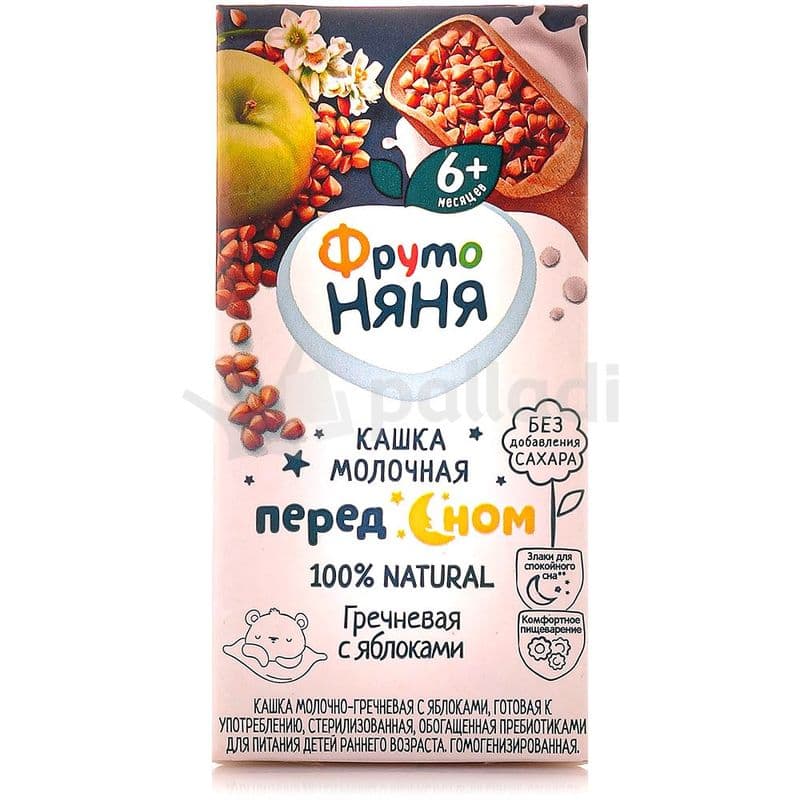 Кашка ФрутоНяня жидкая молочно-гречневая с яблоком 200г