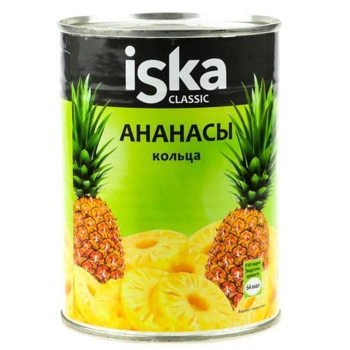 Ананасы Иска 580мл кусочки