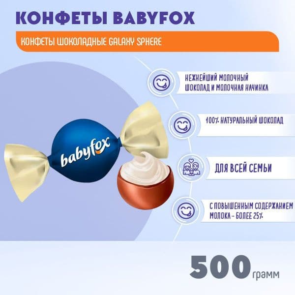 Конфеты Бебифокс Гелекси вес КДВ