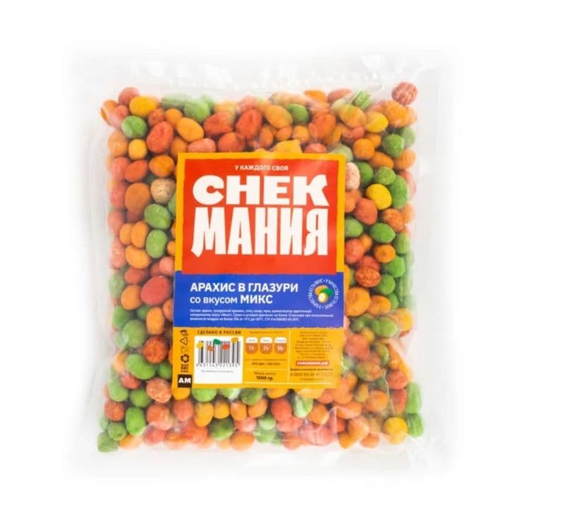 Арахис в глазури СнэкМания Микс вес