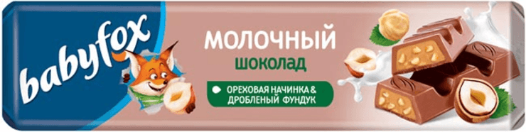 Батончик Бэбифокс с ореховой начинкой 45г КДВ