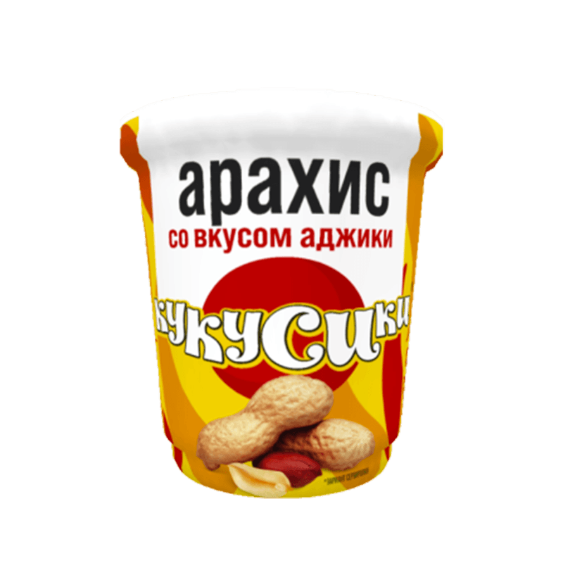 Арахис Кукусики жареный со вкусом аджики 70г стакан