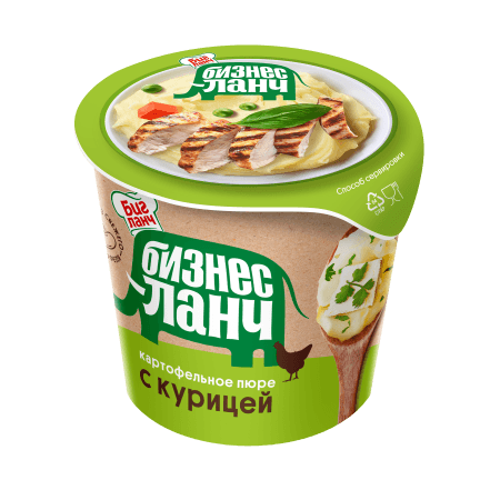 Пюре Бизнес Ланч с курицей 40г стакан