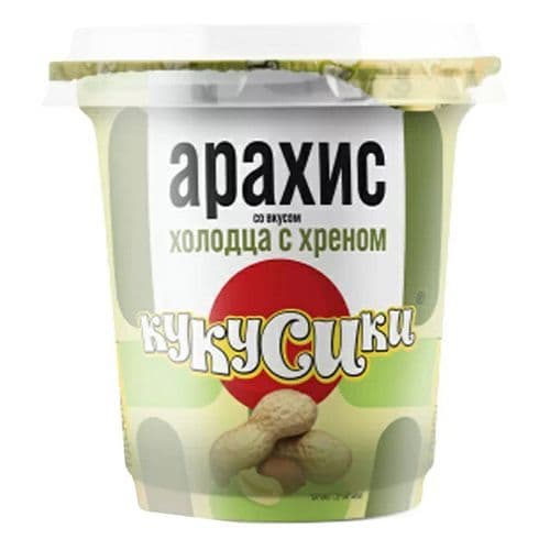 Арахис Кукусики жареный со вкусом холодца с хреном 70г стакан