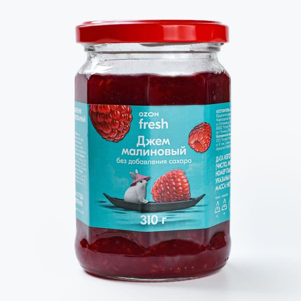 Джем малиновый 310г с/б Юнона