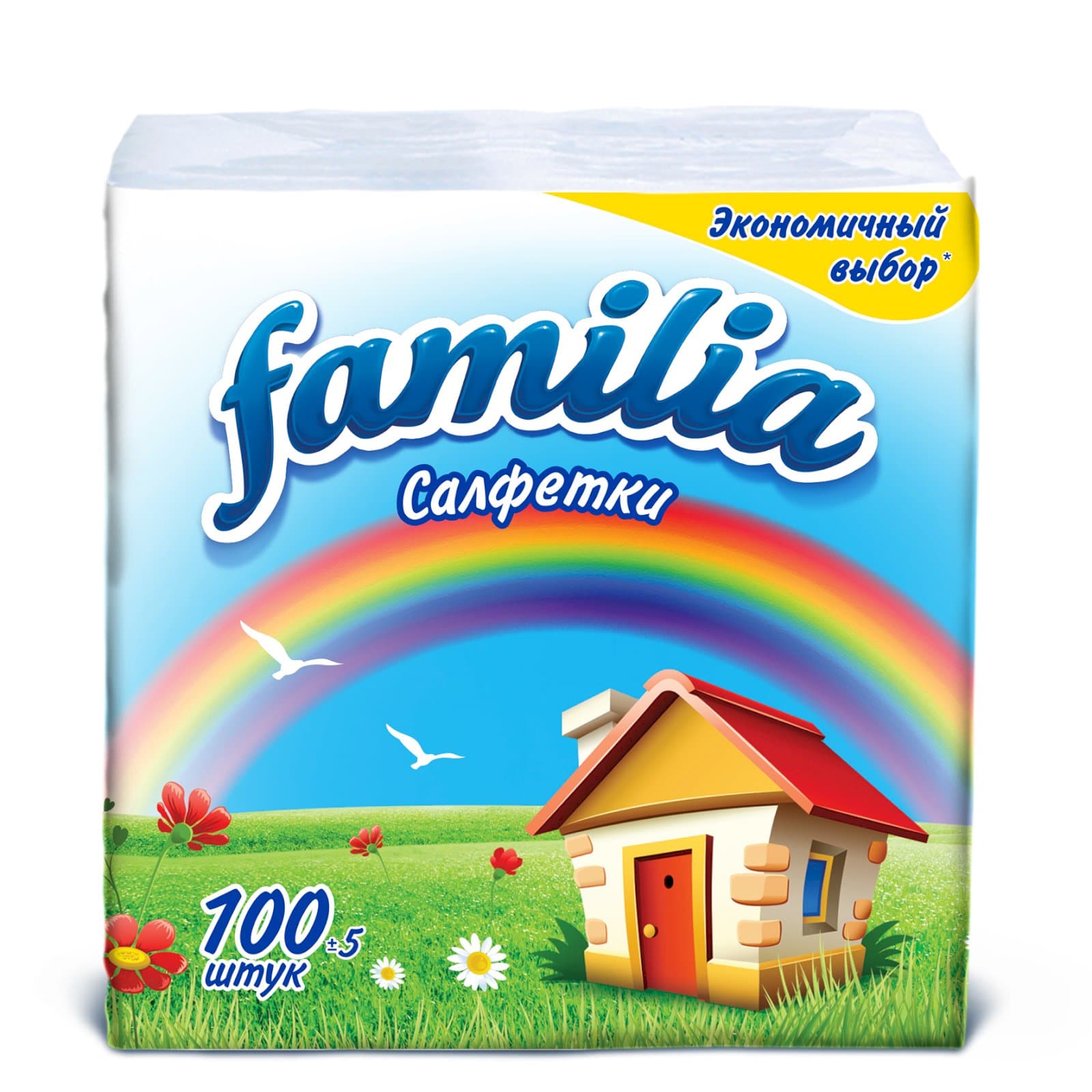 ФАМИЛИА бум.салфетки белые 24*23см. 100шт*24