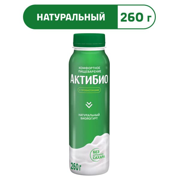 АктиБио Биойогурт 260г Натуральный 1,8%