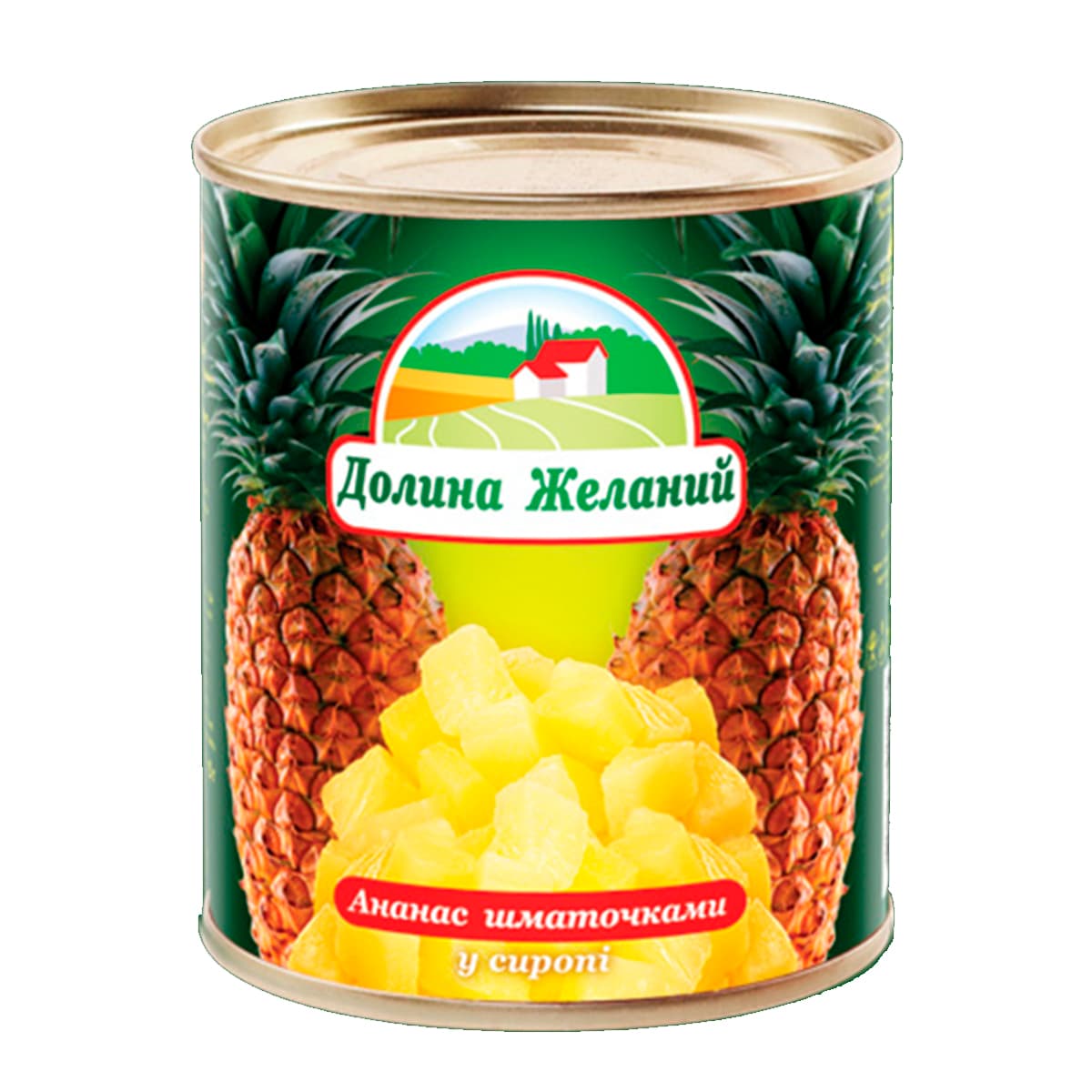 Ананасы Золотая долина 580мл кусочки
