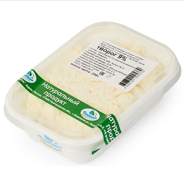 Творог Любаня из Кубани 9% 200г Барьер БЗМЖ