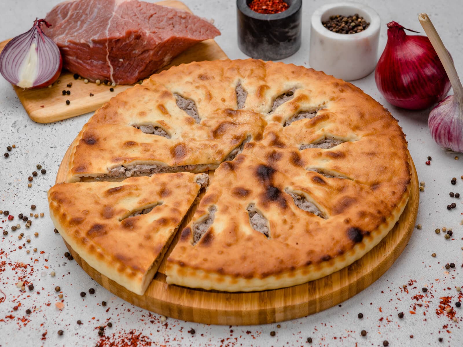 Пирог Осетинский с мясом курицы вес ЛЭНД