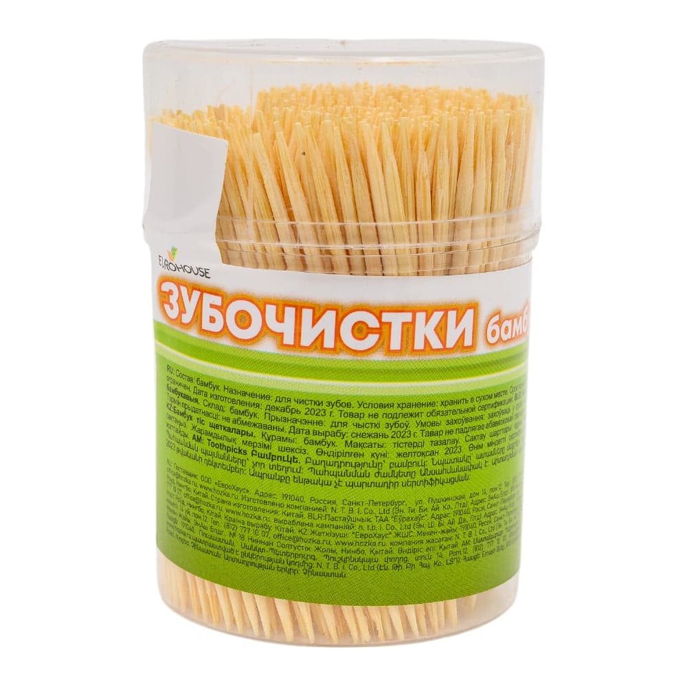 ЕвроХаус Зубочистки бамбуковые 300шт